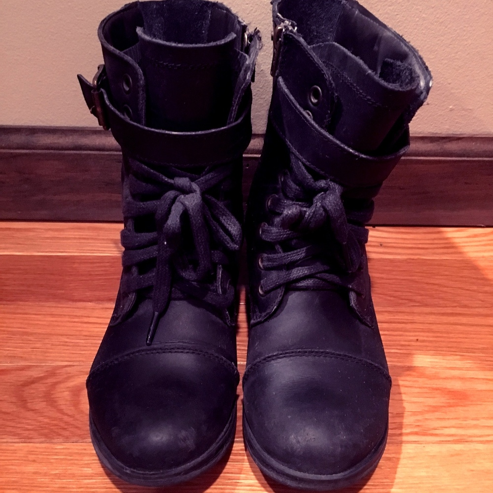 Dolce Vita Black Combat Boots